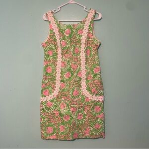 Lilly Pulitzer Green and Pink Floral Kids Dress